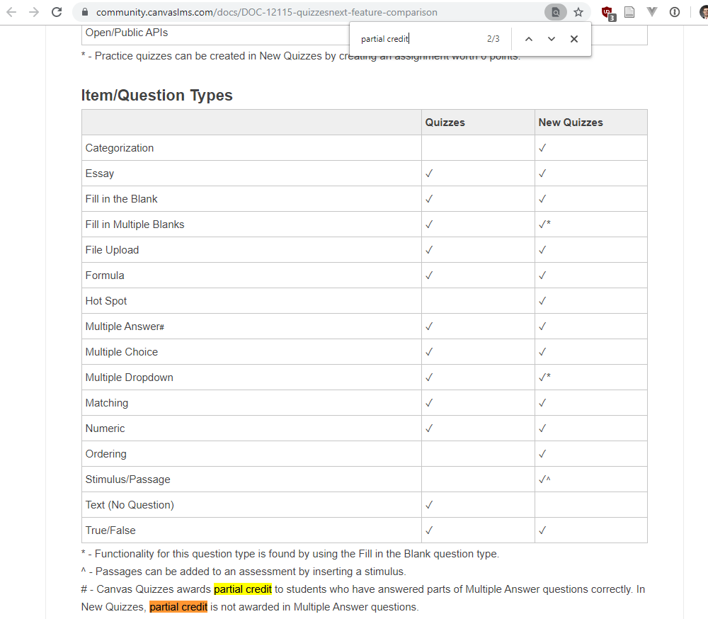 Canvas LMS Quiz.Next Partial Credit Hack Dave Eargle